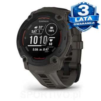 Garmin Instinct E - 45 mm, Czarny z paskiem w kolorze Charcoal [010-02933-00]