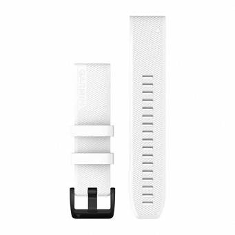 Pasek silikonowy Biały z czarnym zapięciem QuickFit Garmin 22mm [010-12901-01]