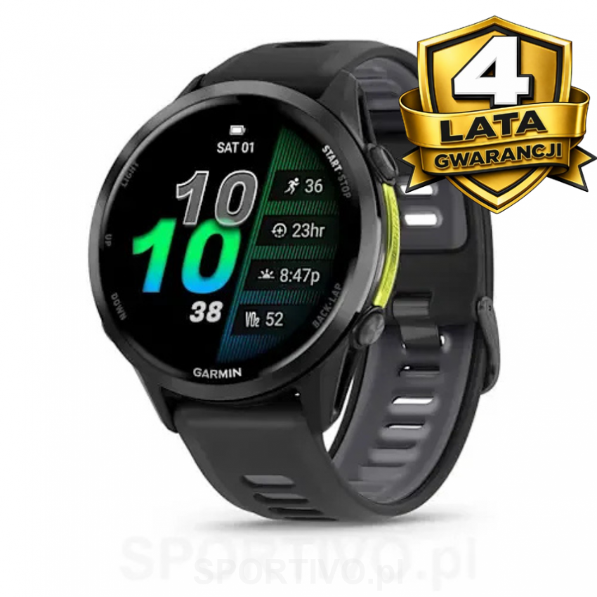 GARMIN Forerunner 970 Tytanowy Czarny Carbon Grey (DLC)  + Mapa Topograficzna OSM 2026 [010-02969-10]